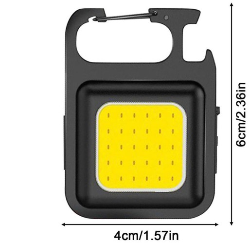 Mini vrecková baterka na kľúče LED COB USB 6W