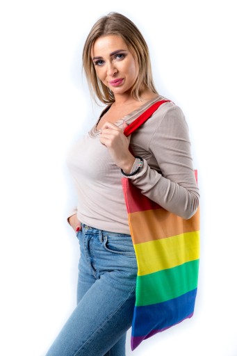 BAVLNA Dúhová PRIDE LGBT XXL TAŠKA Shopper