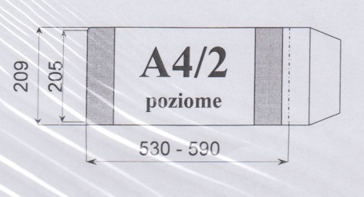 Obal A4/2 výška 203 mm HORIZONTÁLNE pre D&D music