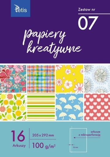 Kreatívny papier A4 16 listov Tetis KB030-07