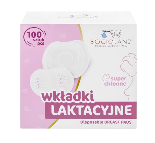 BOCIOLAND Absorpčné vložky na prsia BIG BACK 100x