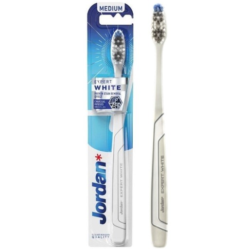 Jordan Expert White Medium manuálna zubná kefka