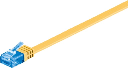 LAN UTP CAT 6A RJ45 plochý sieťový kábel Žltý 1m