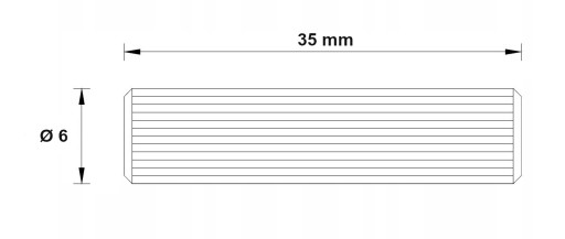 Drevená nábytková hmoždinka fi 6 x 35 mm montážne hmoždinky hmoždinky