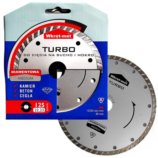 Diamantový kotúč TURBO MEDIUM 125 mm na suché a mokré rezanie