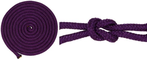 Lanová šnúra Šnúrka 6mm Purpurové polypropylénové jadro 10m
