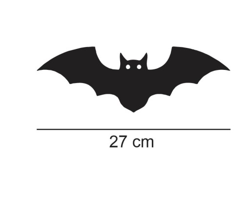 Banner GARLAND BAT HALLOWEEN čierny 8 KS