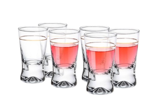 Poháre na vodku X Złoty Pasek SET, 6 ks, 25 ml