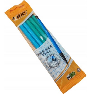 Bic Mechanická ceruzka 5 ks HB 0,7 mm s gumou