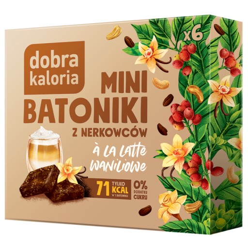 Dobra Caloria Mini VANILKA LATTE TYČINKY 102g