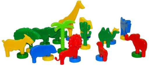 Stavebné kocky Colorful zoo Poľský výrobok
