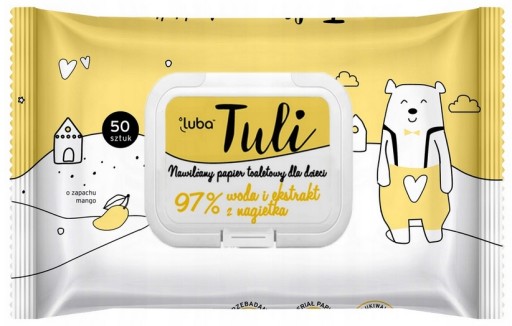 Tuli zvlhčený papier s vôňou pre deti Mango nechtík 97% vody