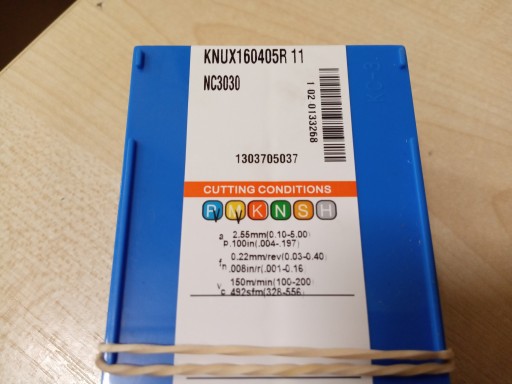 Vymeniteľné doštičky KNUX 160405R11 KORLOY NC3030