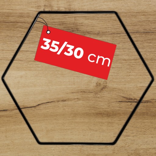 BLACK HEXAGON základňa pre lapače snov HANDAMDER makramé kovová kruhová obruč