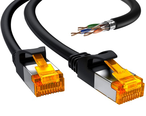 INTERNETOVÝ KÁBEL LAN ETHERNET PATCHCORD RJ45 S/FTP 10Gb CAT6a 5M