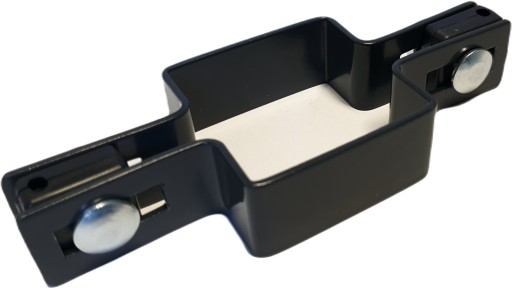 Antracitová medzipriechodná príchytka na stĺpik 40x40 mm priemer panelu 6 mm