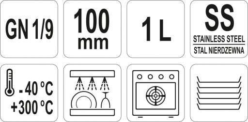 NEREZOVÁ NÁDOBA GASTRONOMICKÁ GN 1/9 100