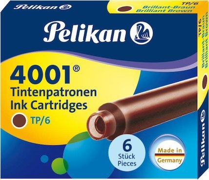 Pelikan NÁPLŇOVÉ NÁDOBKY KRÁTKE HNEDÉ