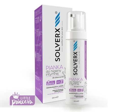 SOLVERX Pena na intímnu hygienu pre dievčatá 200ml