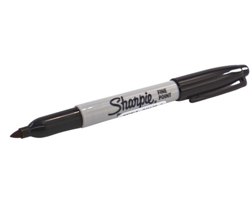 PERMANENTNÉ VODEODOLNÉ SHARPIE ČIERNE ZNAČKOVACIE PERO
