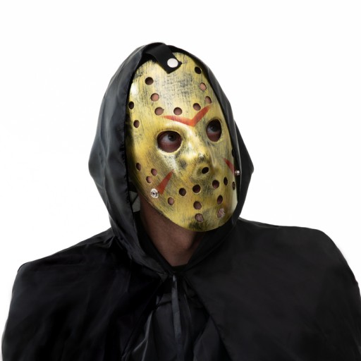 Zlatá strašidelná maska na Halloween Piatok 13. horor