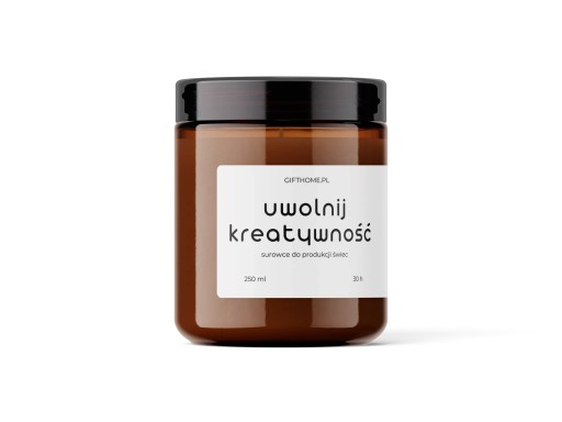 Nádoba na nalievanie sviečok s vekom, 250 ml, hnedé sklo na sviečky