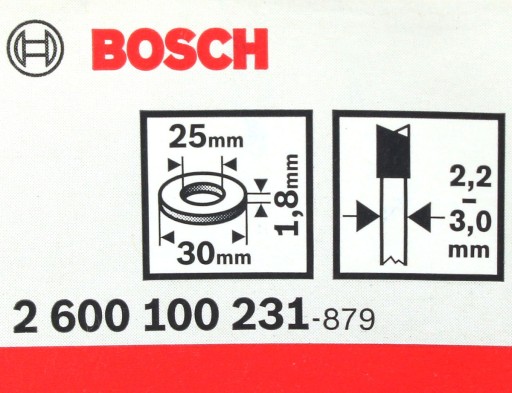 BOSCH Redukcia redukčného krúžku pre kotúče 30/25