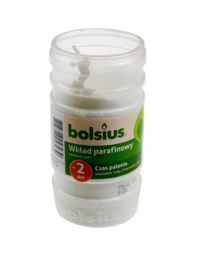 Parafínová vložka do sviečky Bolsius, biela, 2 dni/1 ks