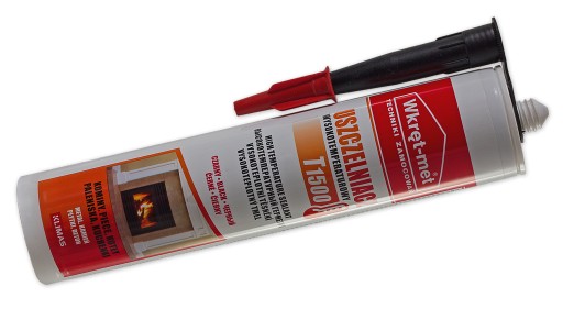 Vysokoteplotný silikónový krbový tmel Met skrutka +1500°C 310ml