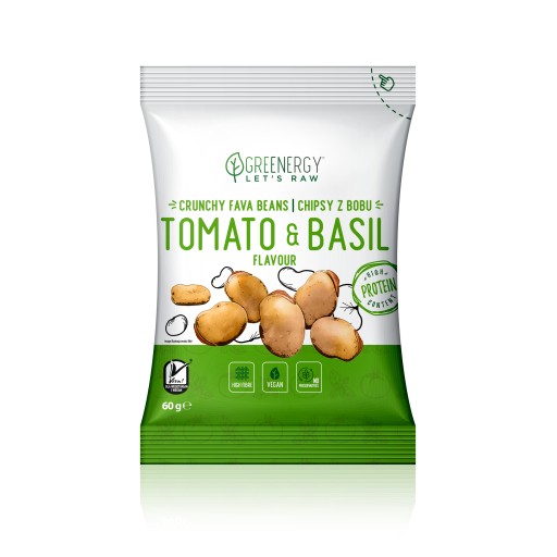 Čipsy s fazuľou, paradajkami a bazalkou 60g