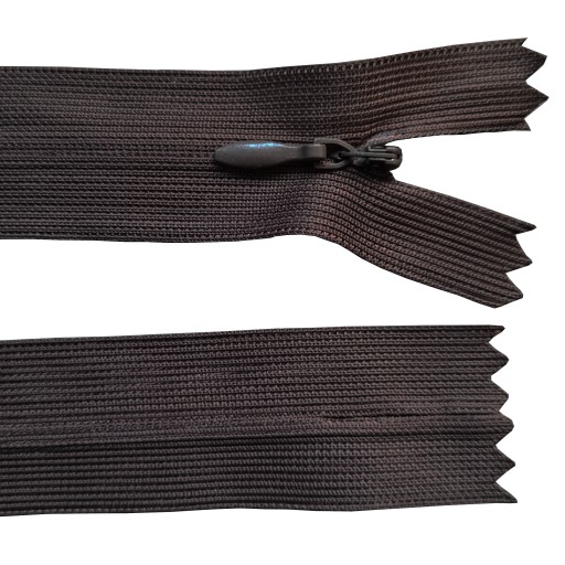 KRYTÝ Zips, NEODDELITEĽNÁ SIEŤKA #3 18cm HNEDÁ