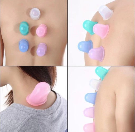 SILIKÓNOVÉ VÁKUOVÉ CUPPINGY NA MASÁŽ TELA, veľké ružové