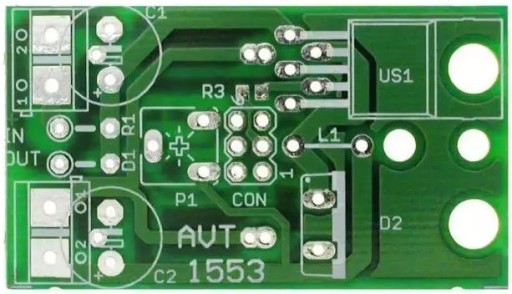Napájací zdroj pre Power LED, AVT1553 PCB