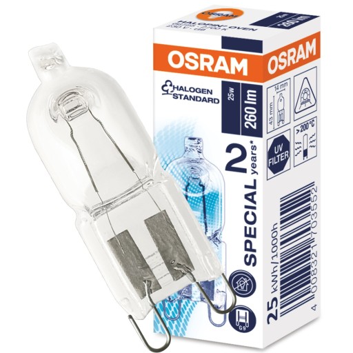 Halogénová žiarovka G9 25W 230V Do rúry OSRAM
