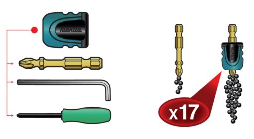Magnetický magnet pre bity Makita E-03442 1/4''