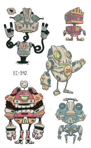 Umývateľné tetovanie pre deti ROBOTS EC342