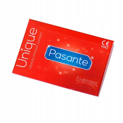 PASANTE UNIQUE kondómy 3 ks. Nelatexové riedidlo Smooth Moisturized