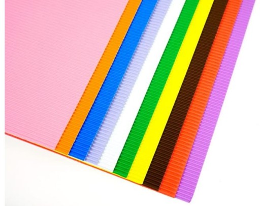 Farebný vlnitý papier na rezanie SCRAPBOOKING 10 ks mix farieb A4