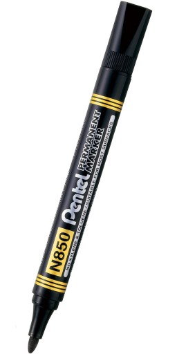 Permanentný popisovač PENTEL N850, okrúhly, čierny, univerzálny PREMIUM