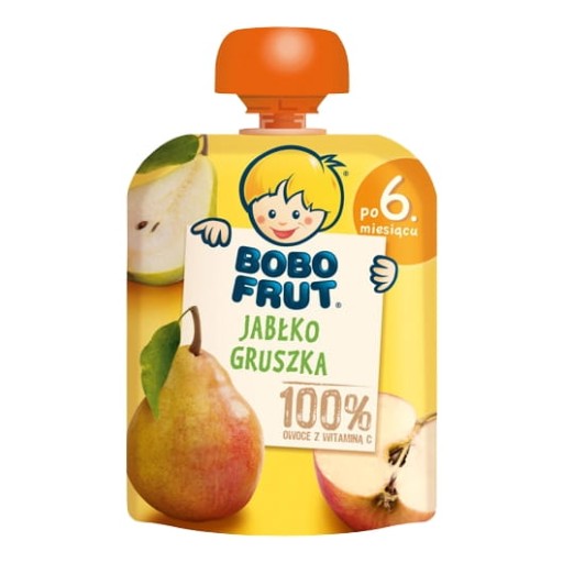 Bobo Frut Jablko Hruška Dessert Mousse po 6 mesiacoch 90 g
