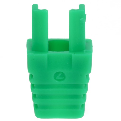 Zástrčka RJ45 8P8C s odľahčením ťahu, zelený kryt, 10 kusov