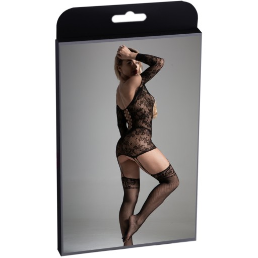 Bodystocking spodná bielizeň s otvorom a pančuchami