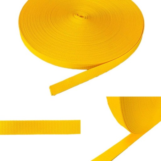 Popruhová páska 20mm Popruh Lanyard 5m žltá