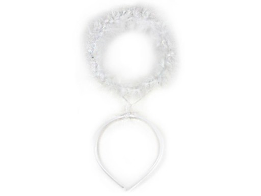 Anjelská čelenka, WHITE HALO, vyrobená z anjelského chmýří