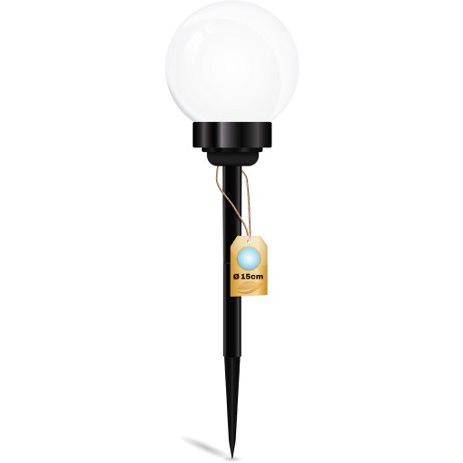 SLNEČNÁ LAMPA Záhradná LED LAMPA POHNANÁ GUĽOVÁ GUĽA 15cm OSTROŽ