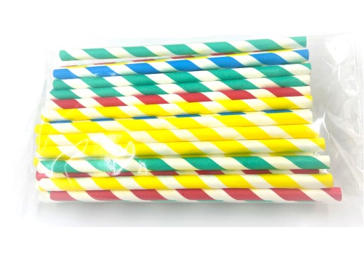 50x SILNÉ papierové slamky - 6 mm 13,5 cm farebné