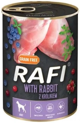 RAFI Mokré krmivo pre psov RABBIT 400g