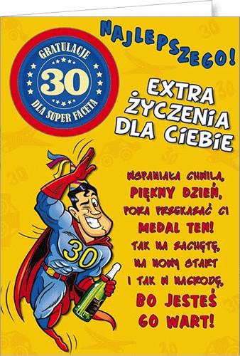Blahoželanie k 30. narodeninám pre chlapa, kamaráta, kamaráta, Party6