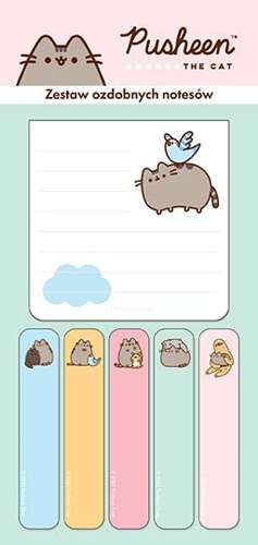 PUSHEEN SÚPRAVA LEPIACEJ POZNÁMKY OZNÁMKY DEKORATÍVNE INDEXOVACIE ZÁLOŽKY