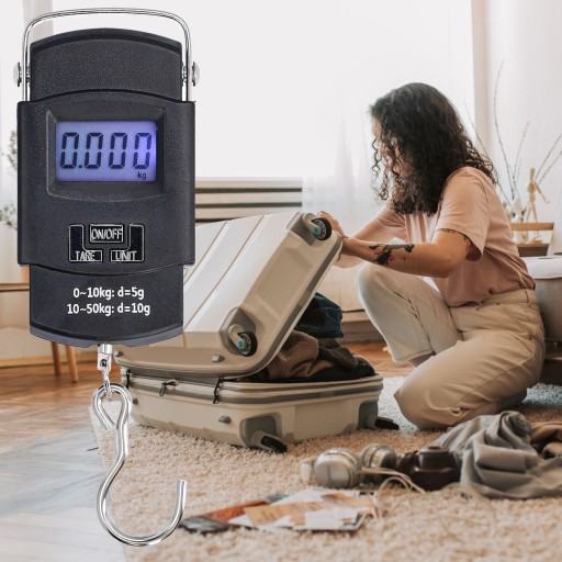 Váha na batožinu cestovná turistická letecká spoločnosť vrecko na ruku 50 kg LCD
